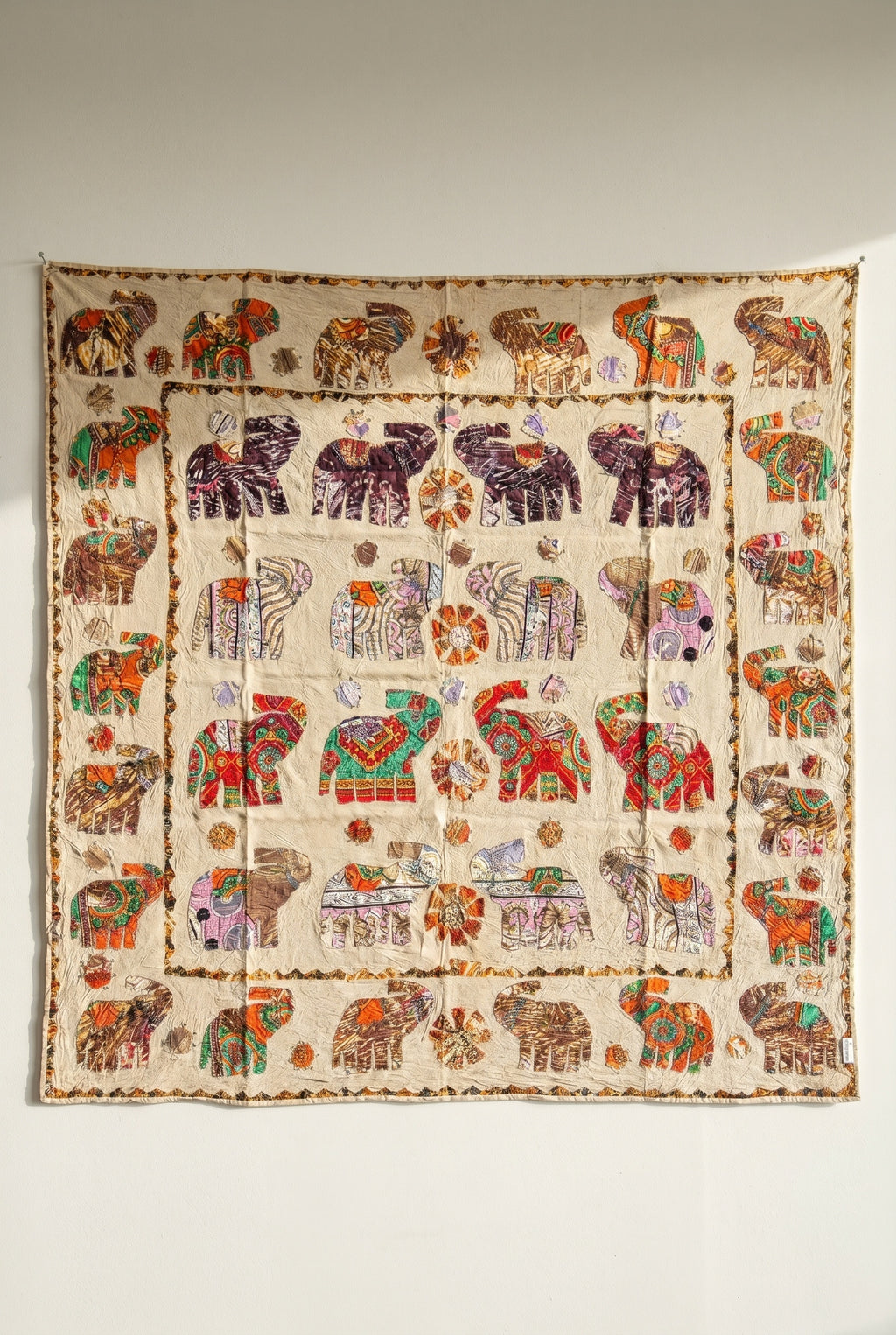 Sylvan Fern Appliqué Pure Cotton Wall Hanging