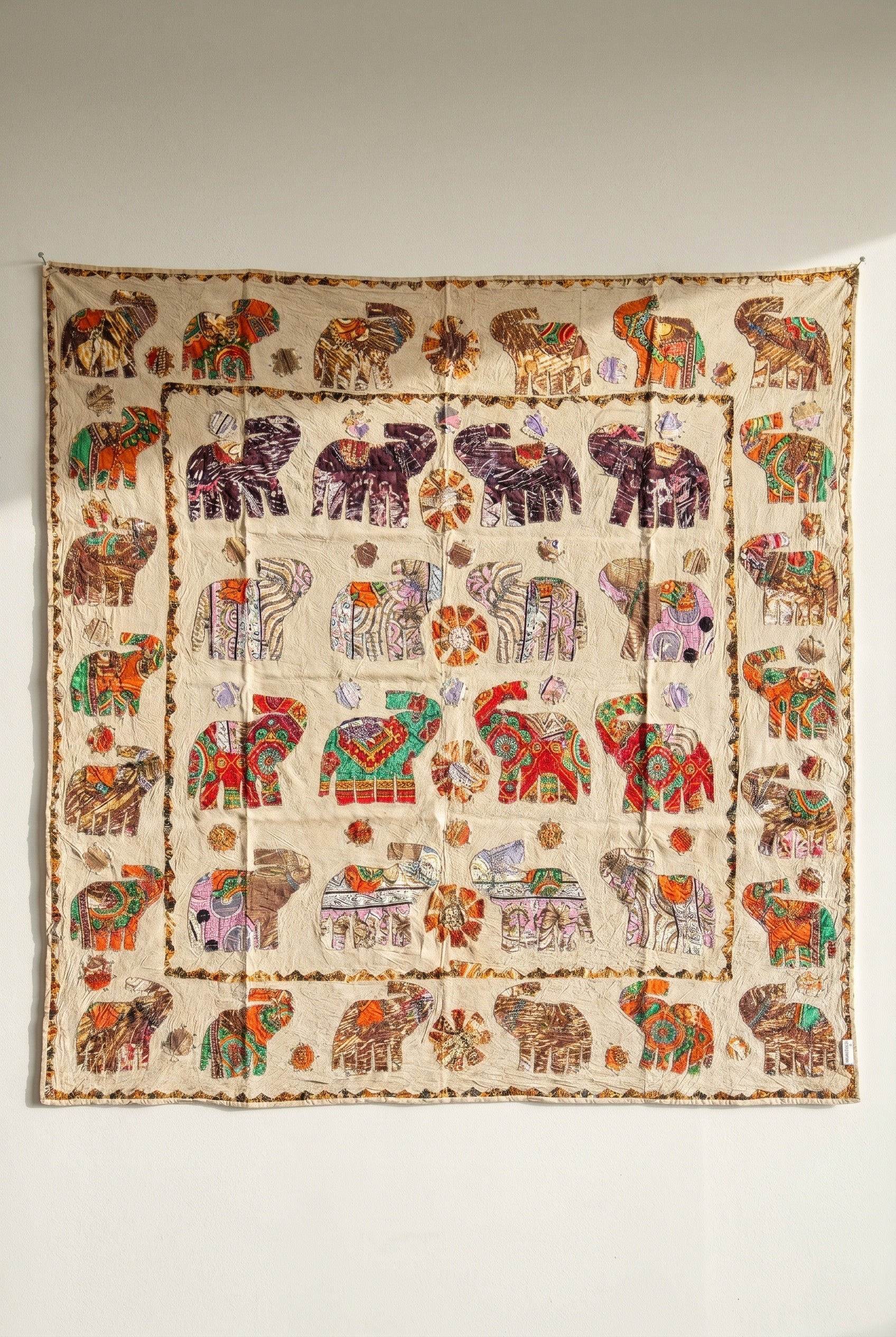Sylvan Fern Appliqué Pure Cotton Wall Hanging
