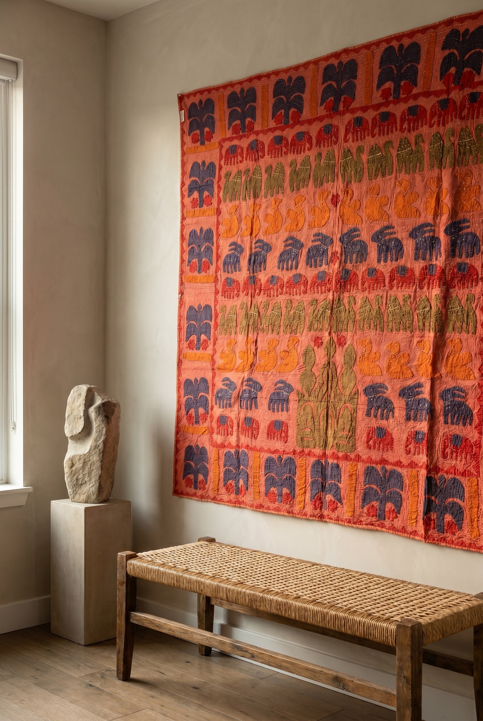 Maple Soft Appliqué Pure Cotton Wall Hanging