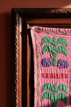 Whispering Lotus Appliqué Pure Cotton Wall Hanging