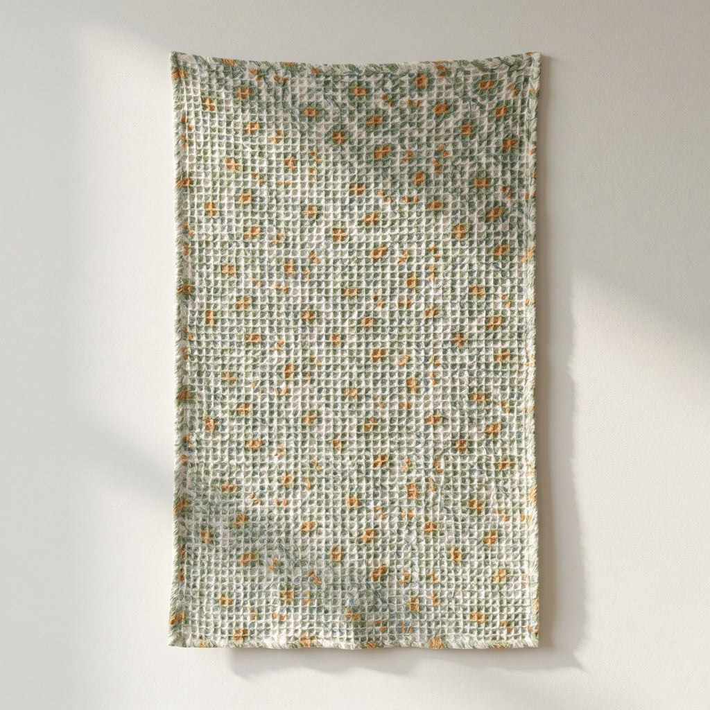 Fern Hearth Handmade Waffled Cotton Kitchen Towel