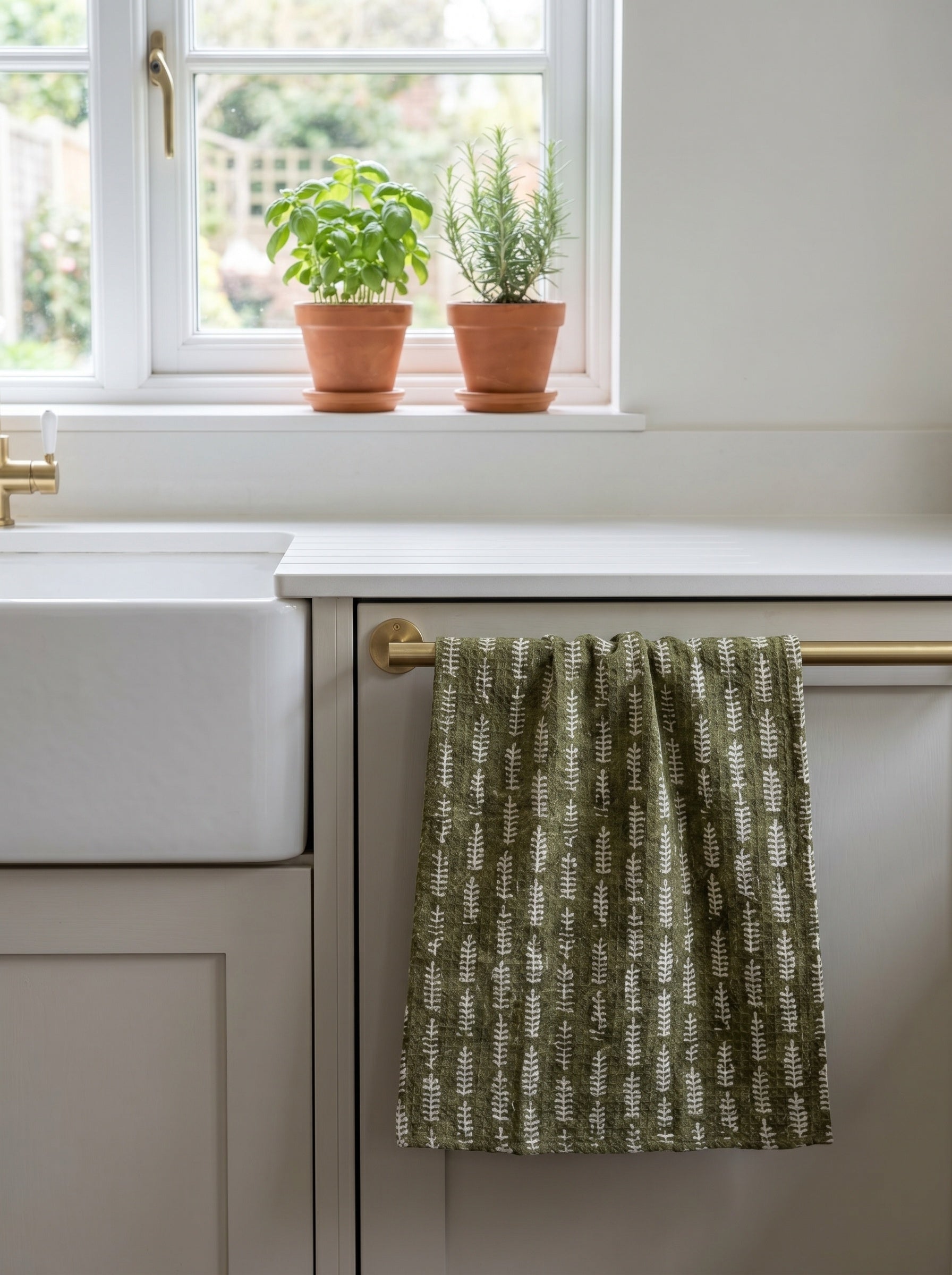 Dawn L Handmade Waffled Cotton Kitchen Towel