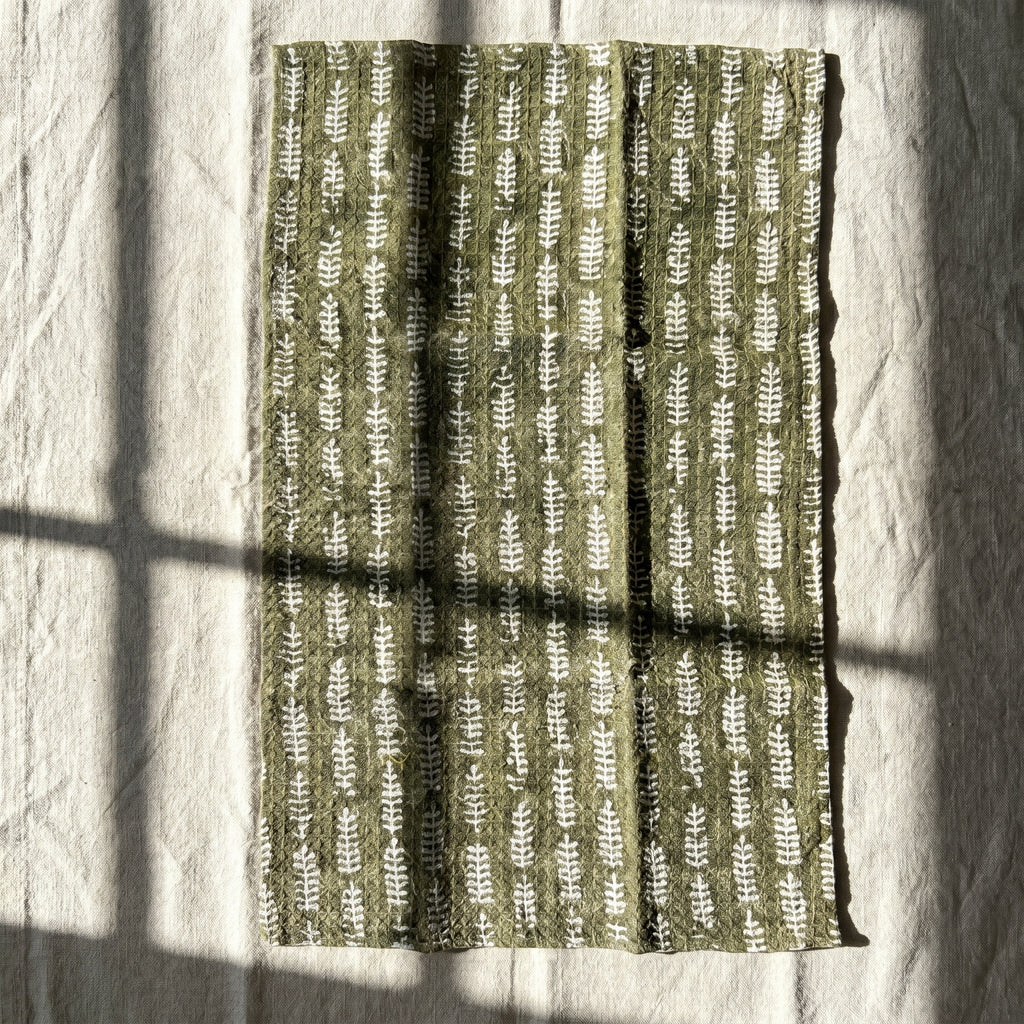 Dawn L Handmade Waffled Cotton Kitchen Towel