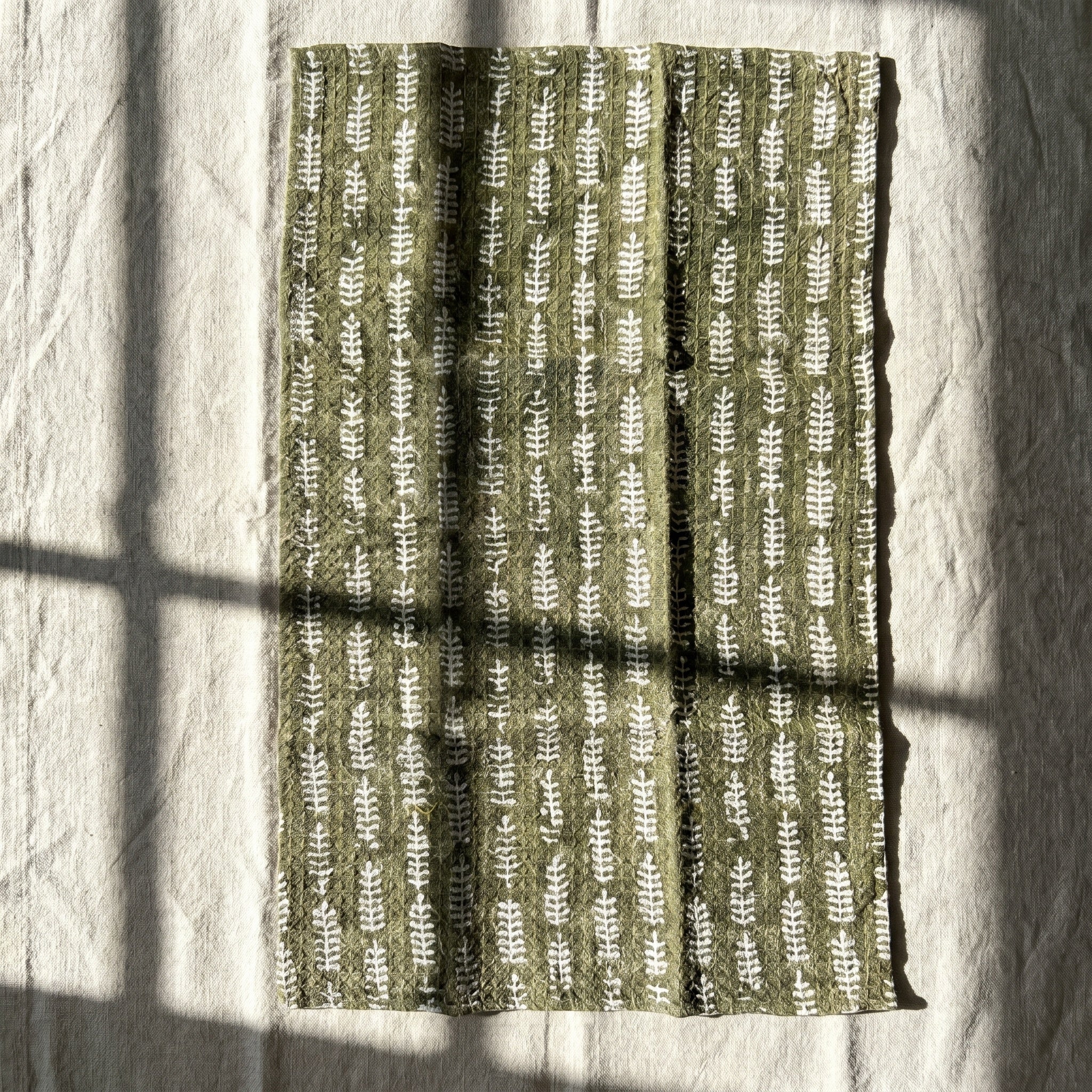 Dawn L Handmade Waffled Cotton Kitchen Towel