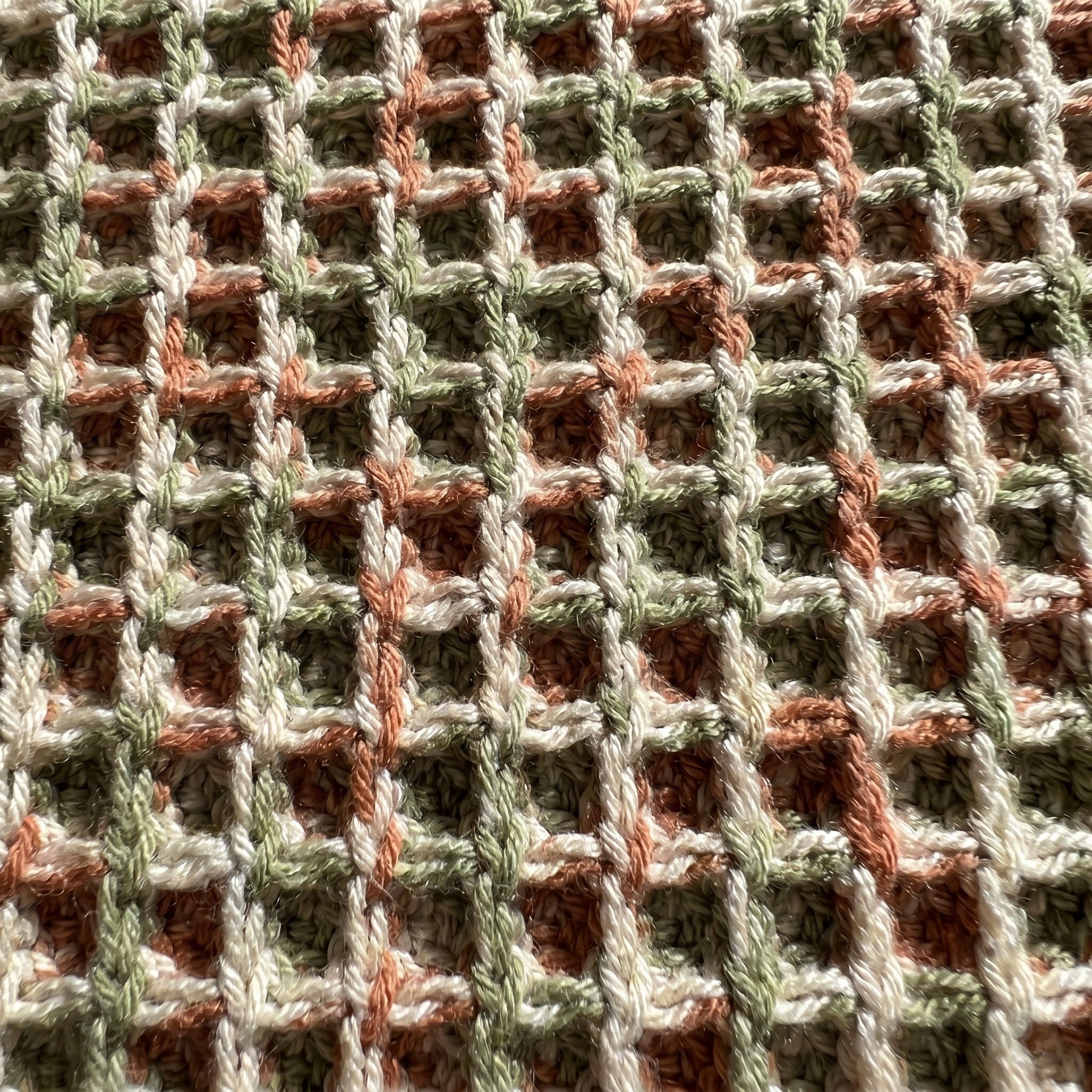 Dew Mist Handmade Waffled Cotton Kitchen Towel