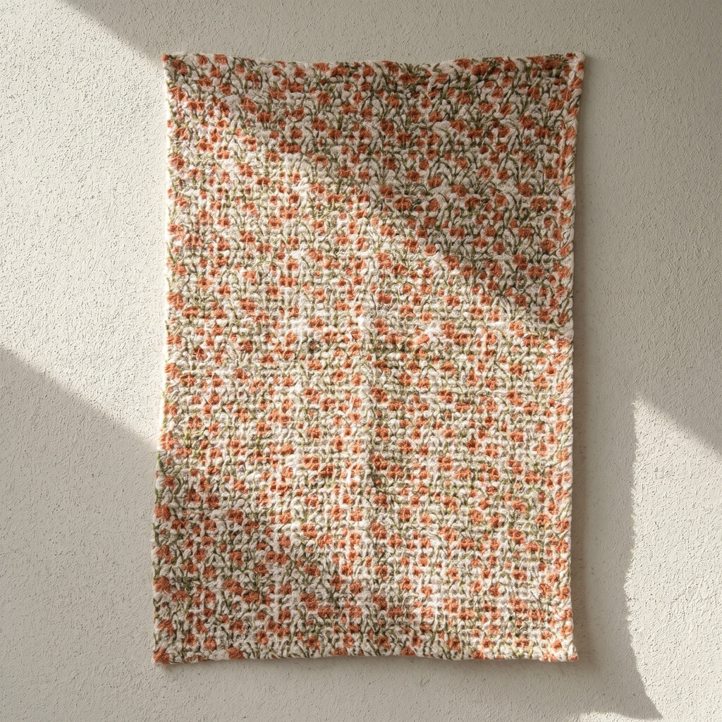 Dew Mist Handmade Waffled Cotton Kitchen Towel
