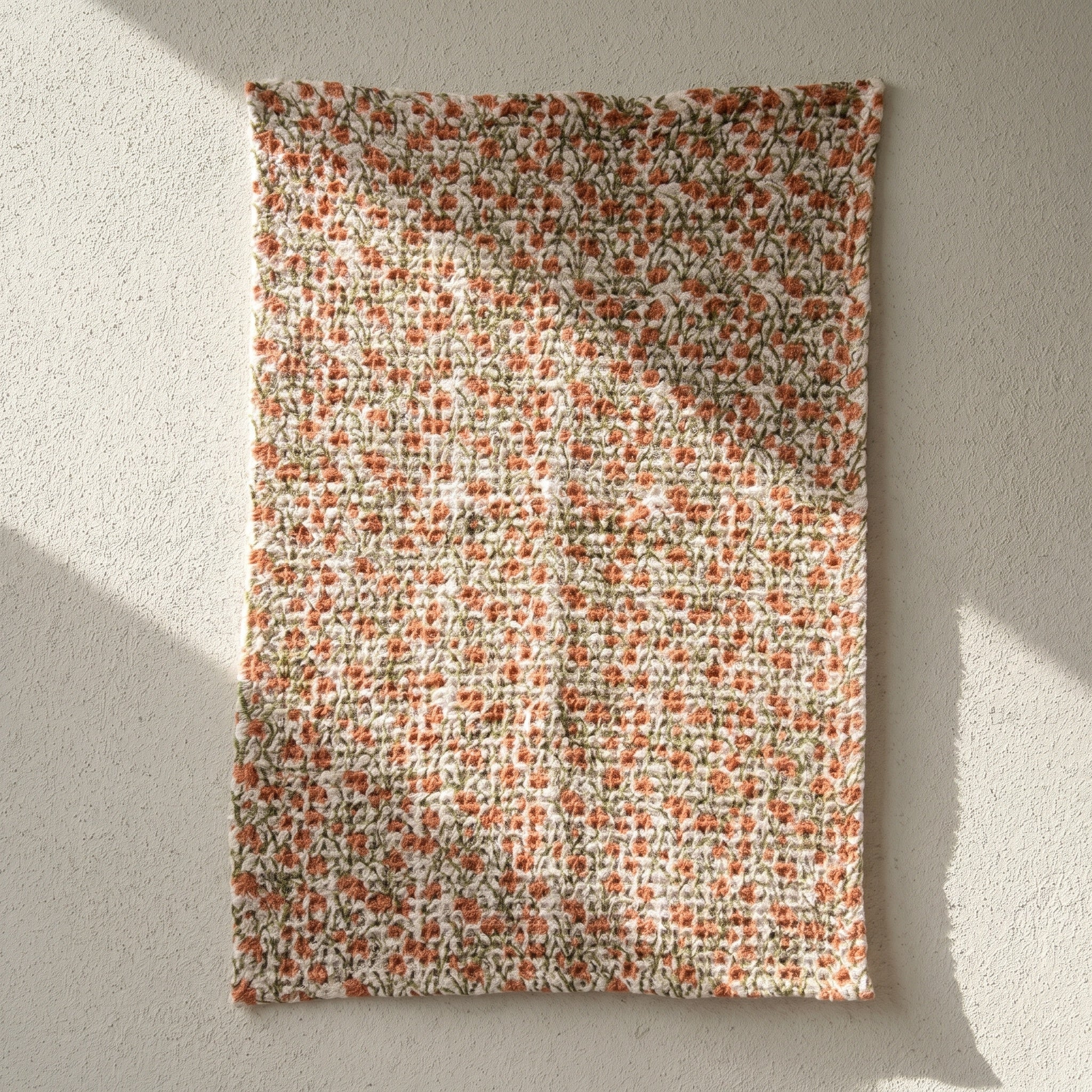 Dew Mist Handmade Waffled Cotton Kitchen Towel