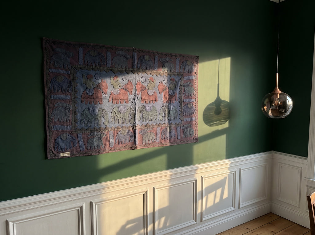 Deep Indigo Appliqué Pure Cotton Wall Hanging