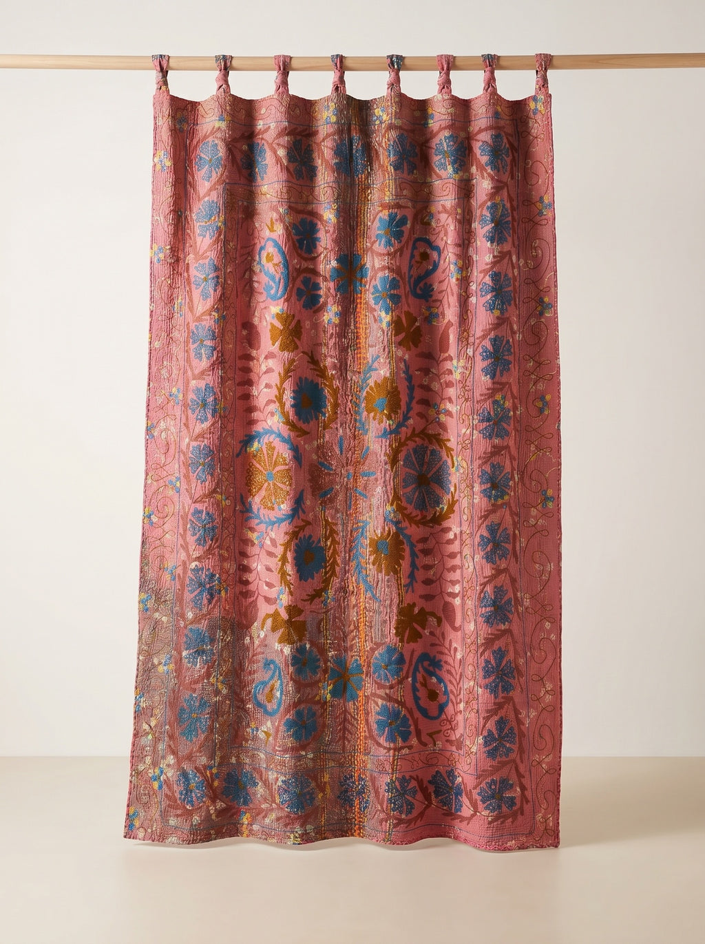 Sugar Maple Luxury Vintage Suzani- Adjustable Curtain