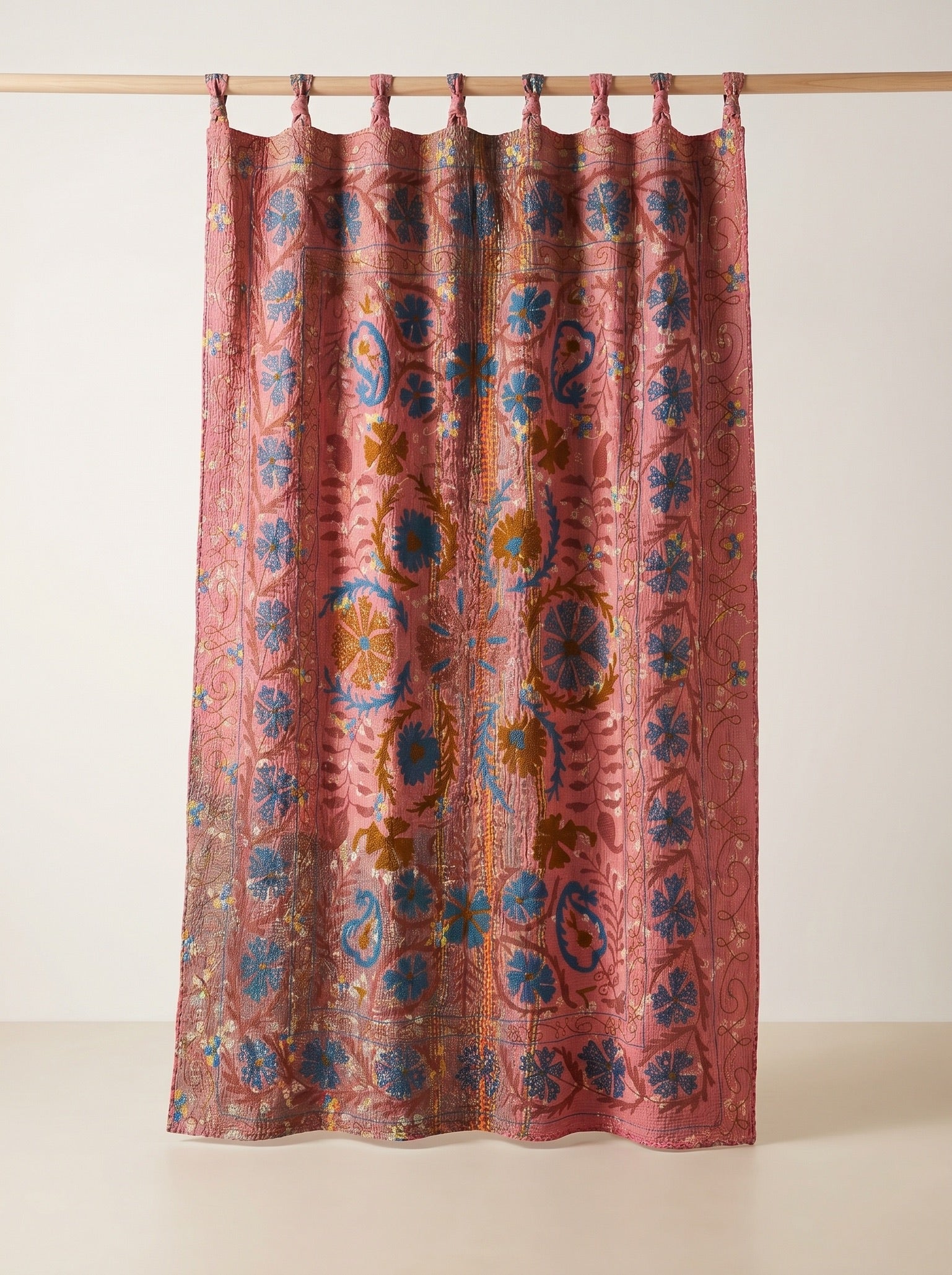 Sugar Maple Luxury Vintage Suzani- Adjustable Curtain