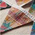 Indigo Bloom Hand Embroidered Suzani Bunting/garland
