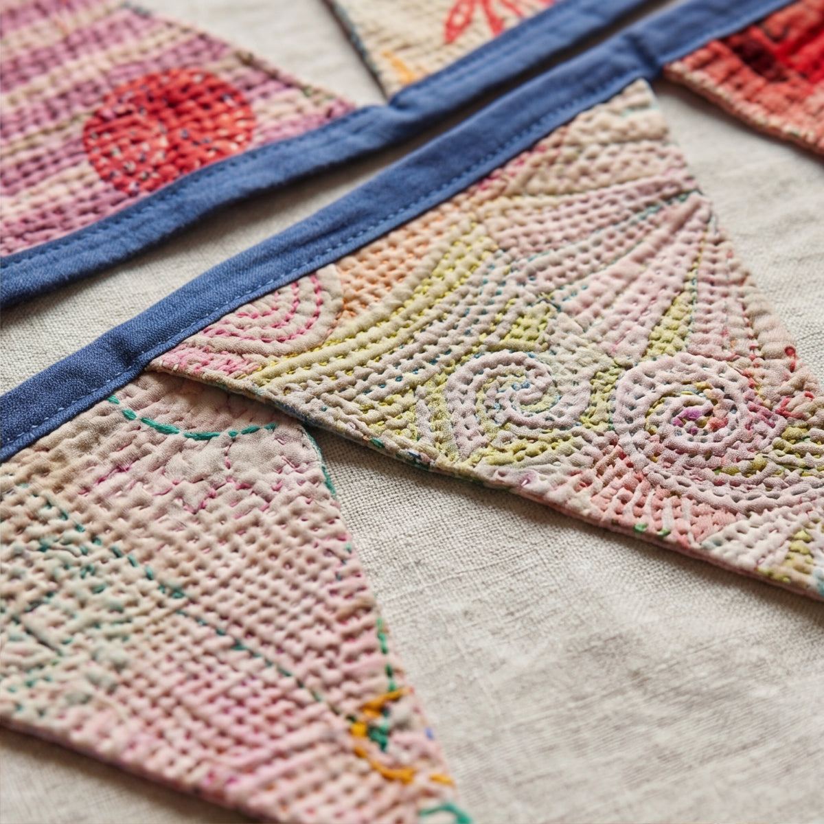 Stone Bloom Hand Embroidered Suzani Bunting/garland