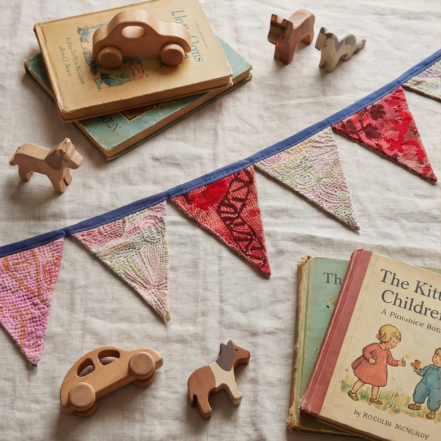 Stone Bloom Hand Embroidered Suzani Bunting/garland