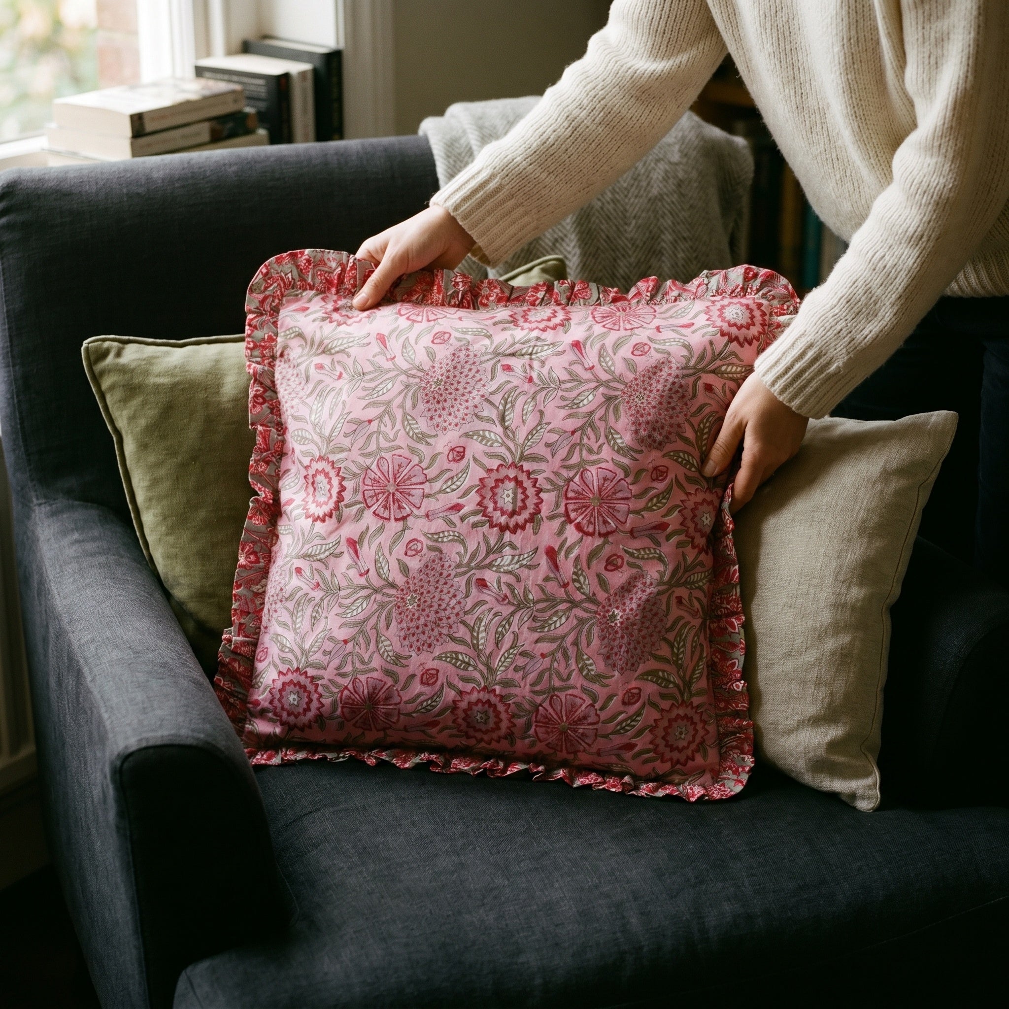 Amber Saffron Cushion Cover