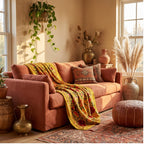 Bending Birches Hand-Embroidered Cotton Suzani Throw