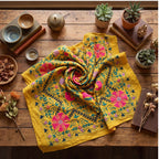 Swaying Sumac Hand-Embroidered Cotton Suzani Throw