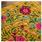 Suspended Solitude Hand-Embroidered Cotton Suzani Throw