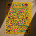 Gliding Grasslands Hand-Embroidered Cotton Suzani Throw