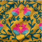 Gliding Grasslands Hand-Embroidered Cotton Suzani Throw