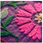 Roaming Rivers Hand-Embroidered Cotton Suzani Throw