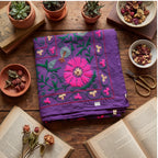 Roaming Rivers Hand-Embroidered Cotton Suzani Throw