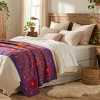 Turning Tundra Hand-Embroidered Cotton Suzani Throw