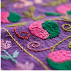 Straying Sedges Hand-Embroidered Cotton Suzani Throw