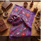 Straying Sedges Hand-Embroidered Cotton Suzani Throw