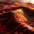 Wandering Meadow Hand-Embroidered Cotton Suzani Throw