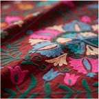 Shifting Sagebrush Hand-Embroidered Cotton Suzani Throw