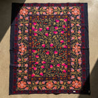 Flowing Fallows Hand-Embroidered Cotton Suzani Throw