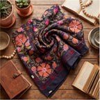 Flowing Fallows Hand-Embroidered Cotton Suzani Throw