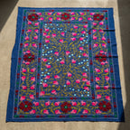 Pacing Pinewoods Hand-Embroidered Cotton Suzani Throw