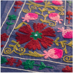 Pacing Pinewoods Hand-Embroidered Cotton Suzani Throw