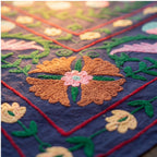 Passing Prairies Hand-Embroidered Cotton Suzani Throw