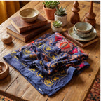 Stirring Stonescapes Hand-Embroidered Cotton Suzani Throw