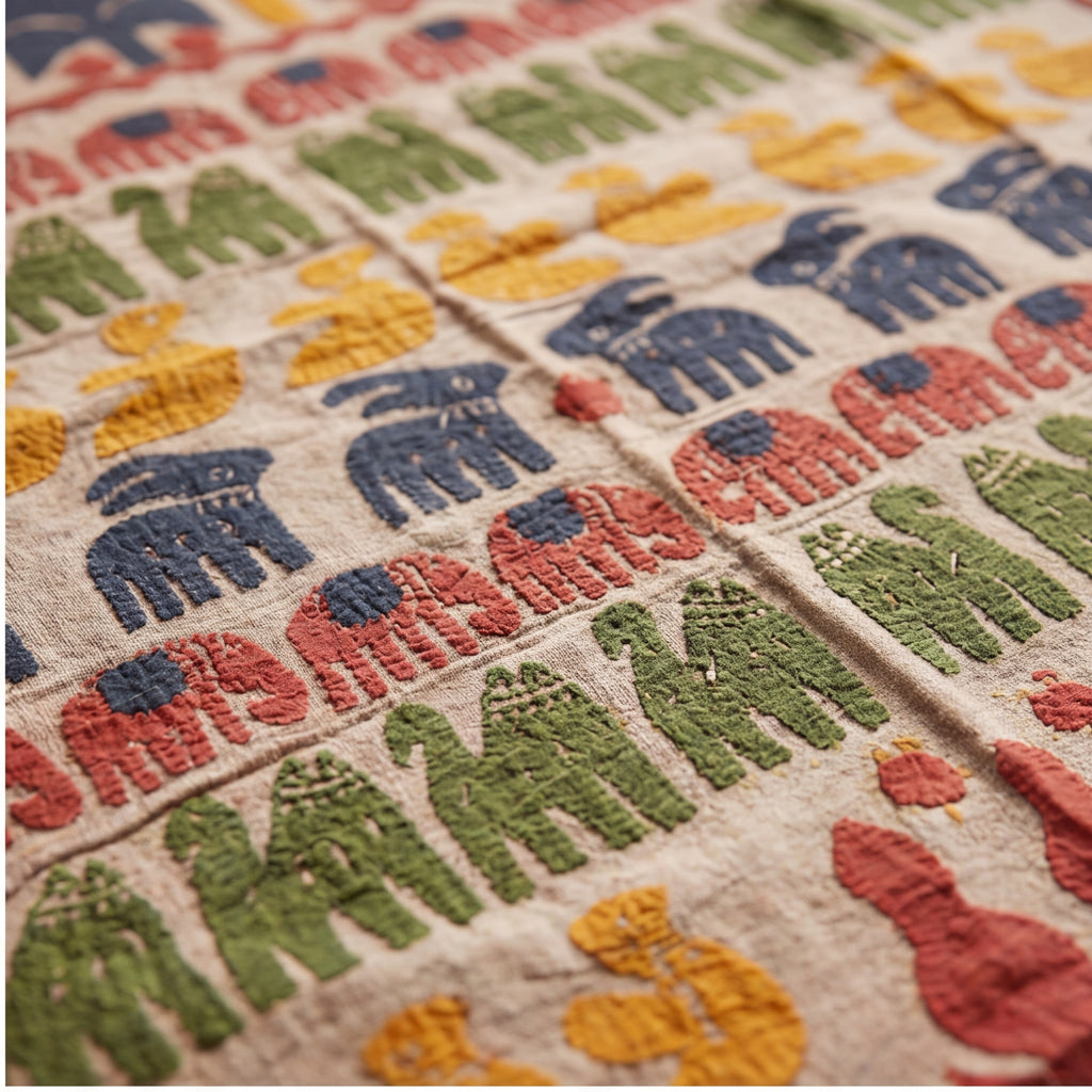 Big Stone Ember Pure Cotton Artisan Wall Hanging