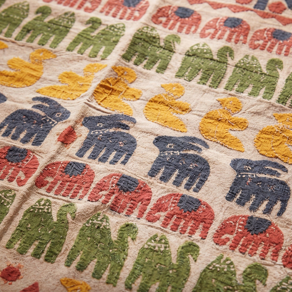 Big Stone Ember Pure Cotton Artisan Wall Hanging