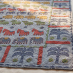 Huge Indigo Bloom Pure Cotton Artisan Wall Hanging