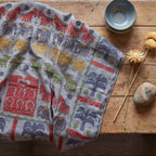 Huge Indigo Bloom Pure Cotton Artisan Wall Hanging