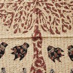 Olive Bloom Pure Cotton Artisan Wall Hanging