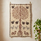Olive Bloom Pure Cotton Artisan Wall Hanging