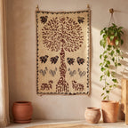Olive Bloom Pure Cotton Artisan Wall Hanging