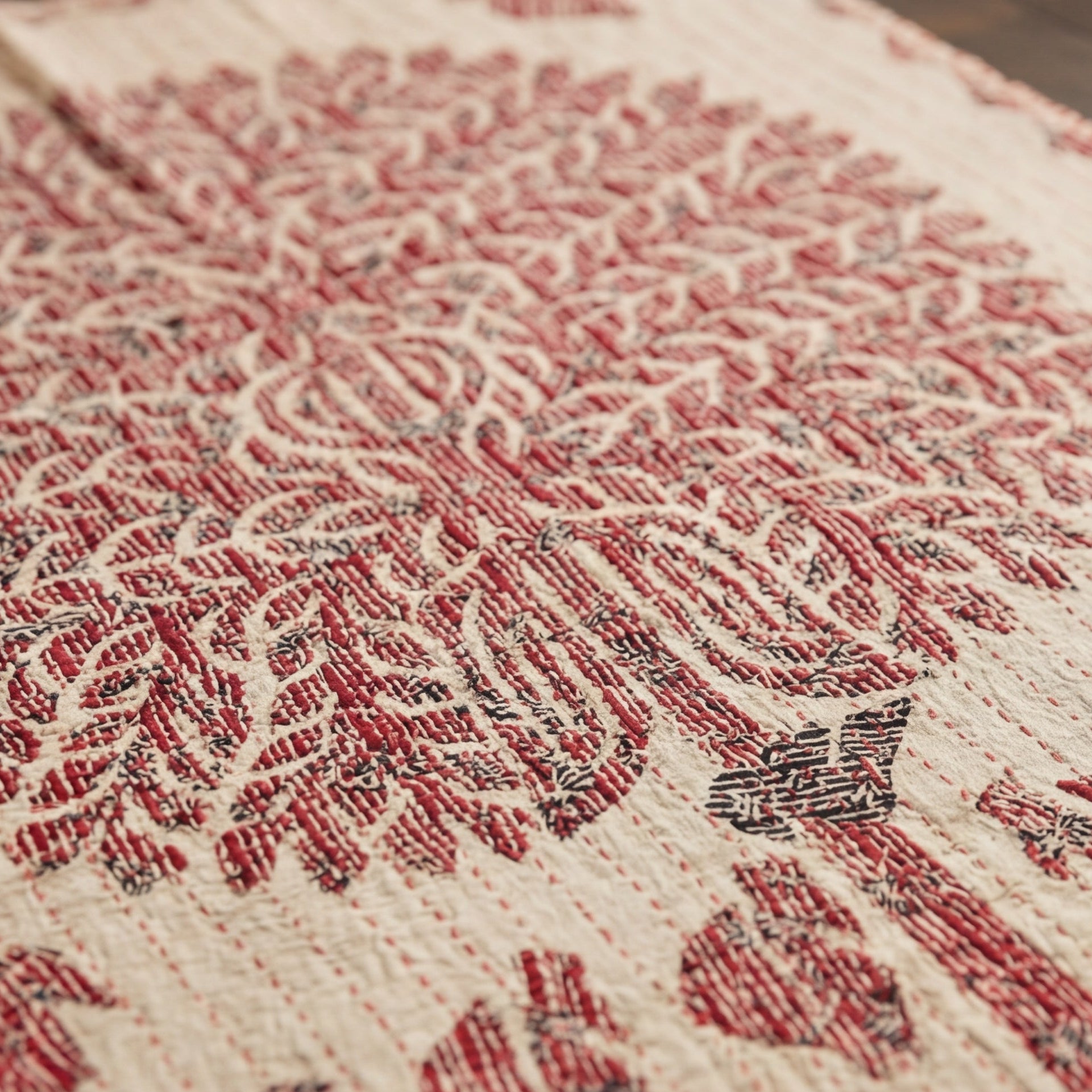 Big Indigo Ray Pure Cotton Artisan Wall Hanging