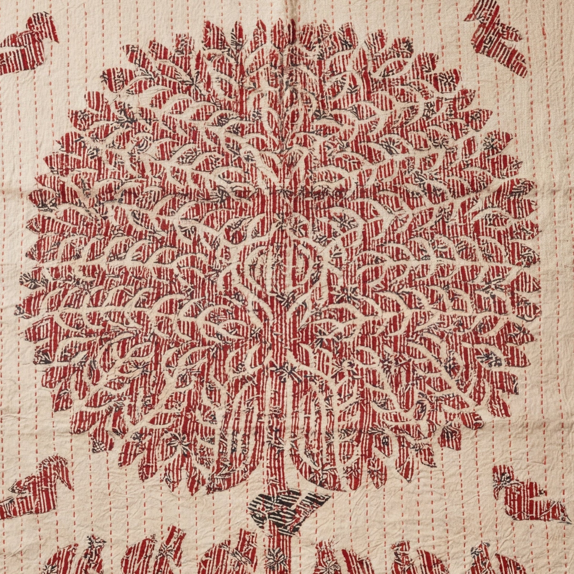 Big Indigo Ray Pure Cotton Artisan Wall Hanging