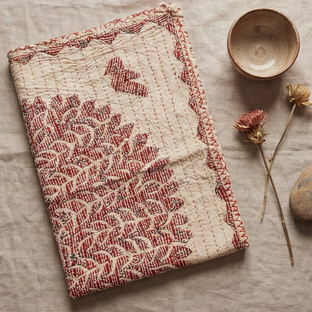 Big Indigo Ray Pure Cotton Artisan Wall Hanging