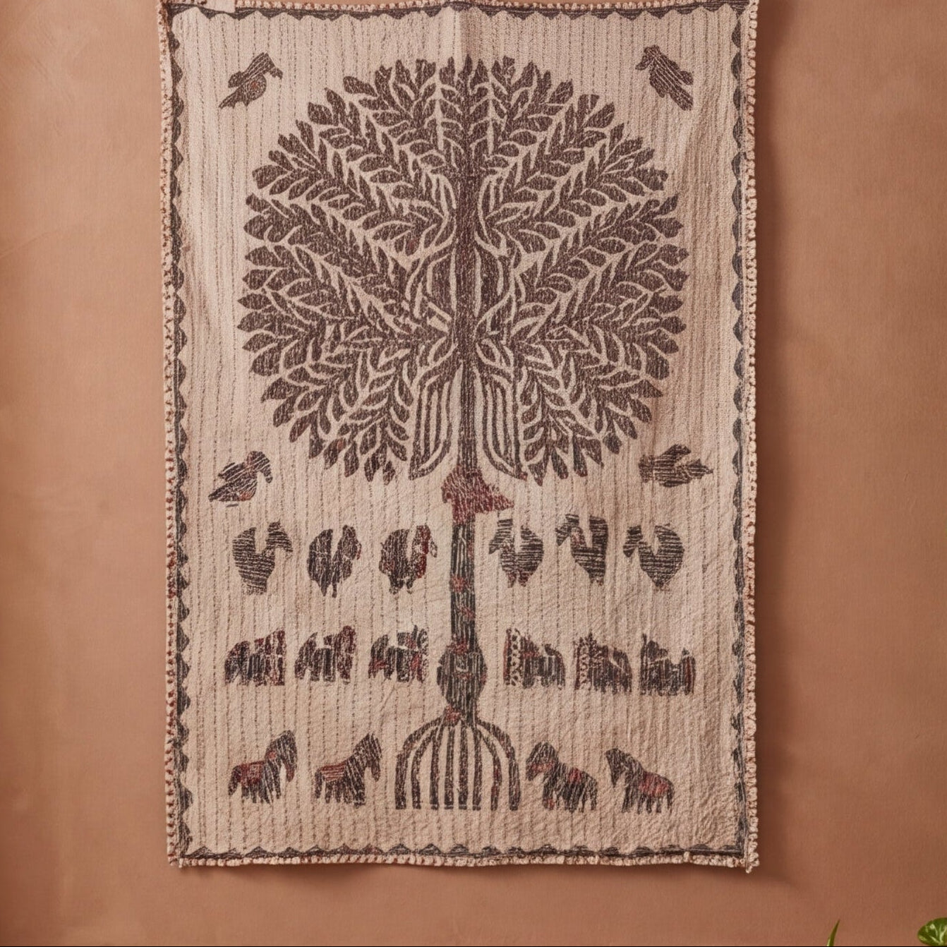 Big Olive Grove Pure Cotton Artisan Wall Hanging