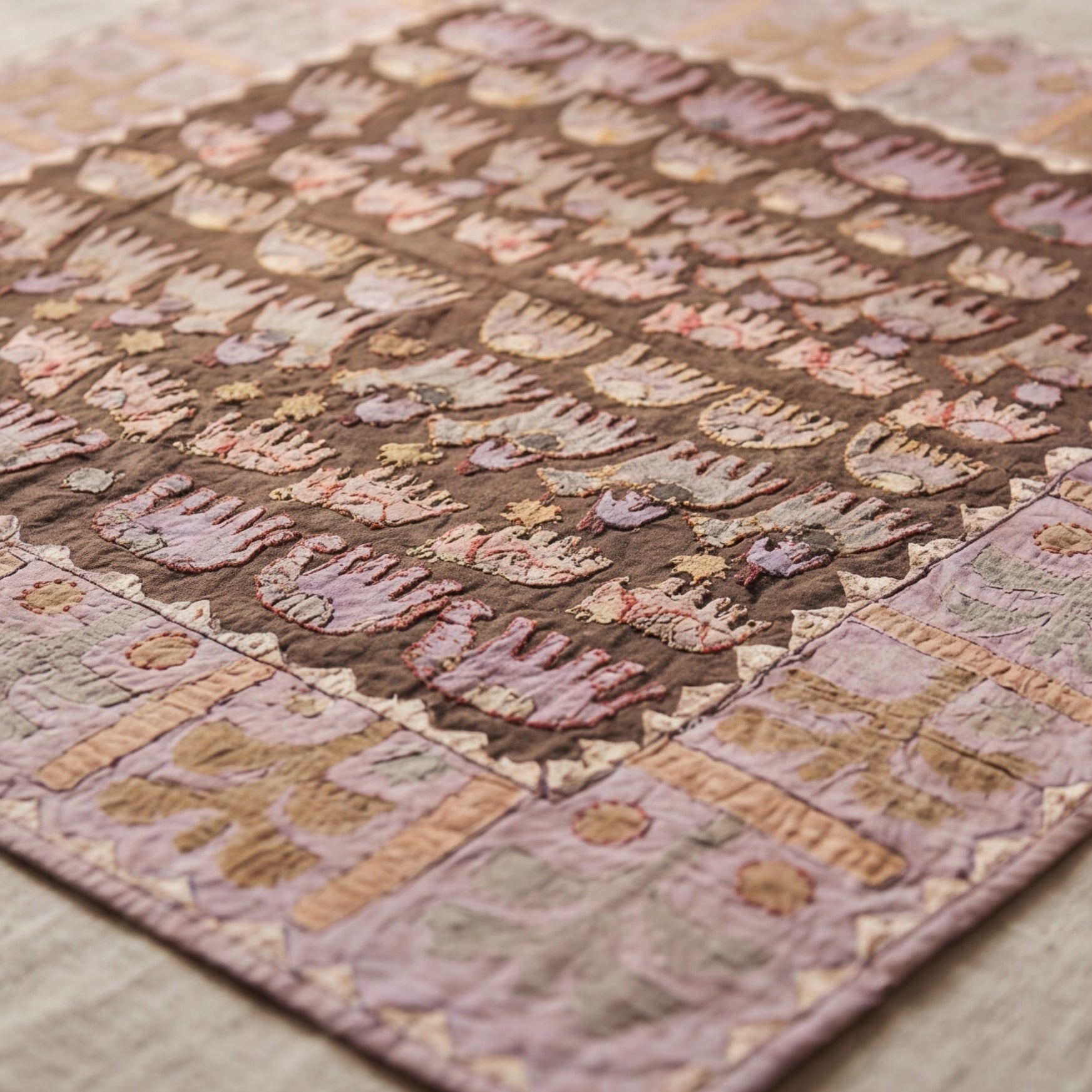 Earth Glow Pure Cotton Artisan Wall Hanging