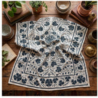 Wandering Stone Hand-Embroidered Cotton Suzani Throw