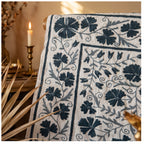 Wandering Stone Hand-Embroidered Cotton Suzani Throw